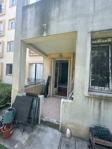 La terrasse avant la pose de nos fenêtres